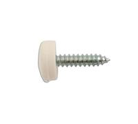 Connect Targa Sicurezza Viti 6 x 20mm Bianco Tappo 100pc 30633