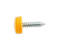 Connect Targa Sicurezza Viti 6 x 20mm Giallo Tappo 100pc 30634
