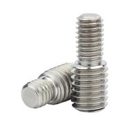 Viti di trasferimento a doppia testa, Bullone convertitore a vite senza testa a doppia estremità in acciaio inossidabile 304, dimensioni multiple, 2 pezzi(M4x10 - M10x10)