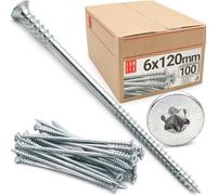 Viti distanziatrici 6 x 120 mm, 100 pezzi, zincate
