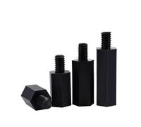 Viti distanziatrici, Nylon Male To Female Hex Spacing Standoff Screws Pack Of 10 Multiple Sizes White Black(Black,12MM-M6(HEAD 8MM) 10PCS)
