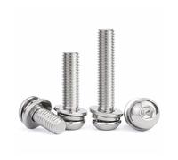 Viti e bulloni, Viti a testa cilindrica con esagono incassato rondelle elastiche piatte M2-M10 6mm-50mm Confezione assortita(304 Stianless Steel,16MM-M6-5PCS)