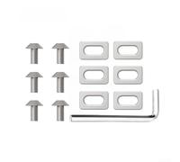 Viti e rondelle M5 in acciaio inox per bici da strada, compatibili con pedali, set di installazione completo con 6 viti, 6 rondelle e chiave esagonale (A)