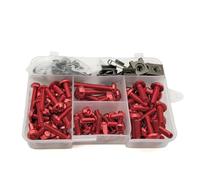 Viti Ergal Moto Per K-awasaki ZX14R Z1000SX Z750 Z1000 Z650 Z900 Z800 Z250 Universale Moto Carenatura Bulloni Dadi Kit Corpo di Fissaggio Pinze vite(Red)
