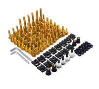 Viti Ergal Moto,Viti Carene Kit Completo Bulloni Moto,Universale in Alluminio CNC Viti di Fissaggio Dadi per Moto da Strada Sportive Scooter-Oro