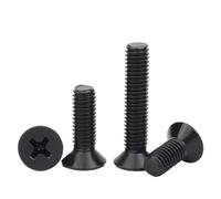Viti Esagonali Kit Per M1.6 Mini Piccolo Bullone A Testa Svasata Piatta Phillips In Acciaio Nero 100 Pz/lotto