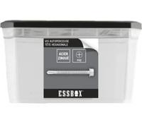 Viti ESSBOX SCELL-IT Autotrapano - Zincato bianco - Testa esagonale - Ø 6,3 mm x 32 mm - Scatola da 200 - EX-94704163032, pali esagonali, coperchi rimovibili, scatole impilabili