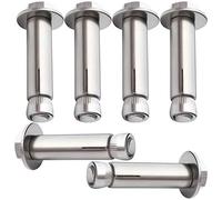 Viti estese in acciaio inox, ancoraggio a manicotto estensibile, 6 pezzi, dado esagonale esterno in acciaio inox 304, bulloni a vite estensibile, M10 (M10 x 200/6 pezzi)