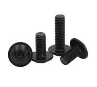 Viti Flangiate 20/10/5pcs Black 304 Stainless Steel M4 M5 M6 M8 M10 Hex Hexagon Socket Round Button Flange Head With Washer Collar Screw Bolt(8mm,M8 (5pcs))