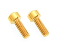 Viti for controllo manuale della velocità con testa a colonna, vite fissa for quadrante a dito in lega TC4 for mountain bike M5x14mm(Gold)