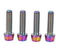 Viti freno bicicletta 4pcs, viti in lega di titanio bici in lega di titanio M5 * 18mm bulloni fissi per mountain bike Viti Titanio Testa Conica M5