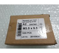 VITI IN ACCIAIO INOX AUTOFILETTANTI 3,5×9,5mm TESTA CROCE...1000PEZZI