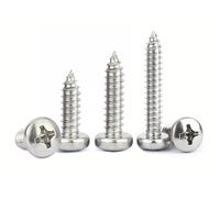 VITI IN ACCIAIO INOX AUTOFILETTANTI D.2,2 2,9 3,5 3,9 4,2 4,8 5,5mm TESTA CROCE