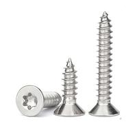 VITI IN ACCIAIO INOX TRUCIOLARI PER LEGNO D. 3mm 3,5mm 4 4,5 5 6mm IMPRONTA TORX