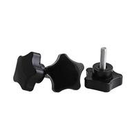 Viti in acciaio inox, viti zigrinate, bullone a mano in acciaio al carbonio M4-12, testa a forma di stella in plastica, filettatura di serraggio, maniglia zigrinata, viti per metalli, diametro testa