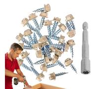 Viti in lamiera, viti a disco per grondaia, viti di maschiatura 100 pezzi Fixer, per guardia grondaie dure alla ruggine per fosso di drenaggio, legno, alluminio