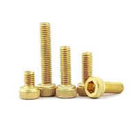 Viti in ottone, 50 pezzi M2 in ottone con esagono incassato, viti for mobili, lunghezza 4 mm - 12 mm, viti di fissaggio for riparazione(M2x12mm)