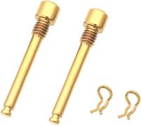Viti in titanio per pastiglie dei freni a disco, viti filettate per bicicletta, con anelli elastici, universali per mountain bike, disk caliper (oro)