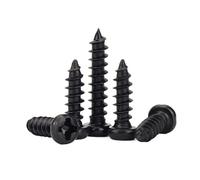 Viti inossidabili, 50/100 pz M2.6 M3 Lunghezza 4-20mm In Acciaio Nero Piccolo Phillips Croce Piatta Rotonda Testa Pan Vite autofilettante(10mm,M3x50pcs)