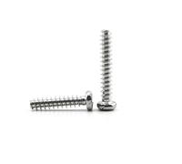 Viti inossidabili, Viti in acciaio, 100 pezzi M1.2 .4 .7 M2 Lunghezza 2-16mm Croce Pan Testa piatta Vite autofilettante Phillips tonde Acciaio al carbonio(7mm,M1.7 100pcs)