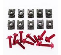 viti inox Universale 10Pcs Moto Scooter ATV Ciclomotore Vite Per Bullone E U Per Tipo Clip Con Dado Per M5 5mm Moto Elementi Di Fissaggio Viti