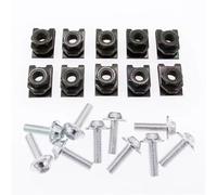 viti inox Universale 10Pcs Moto Scooter ATV Ciclomotore Vite Per Bullone E U Per Tipo Clip Con Dado Per M5 5mm Moto Elementi Di Fissaggio Viti