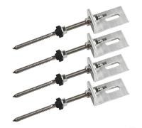 Viti M10 in acciaio inossidabile con piastra adattatore a L per installazione di tetti fotovoltaici solari su fogli ondulati (200 mm)