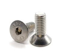 Viti M10x25 mm con testa fresata BTR in acciaio INOX A2 | Ø 10x25 mm - M10 x 25mm | Viti FHC a 6 scanalature (chiave a brugola) ISO 10642 / DIN 7991 | Viti inossidabile A2 (V2A/304): CONFEZIONE DA 10