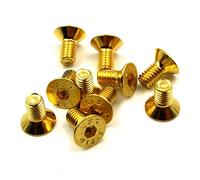 Viti M3x6 mm a Testa Piatta Hex, 10 Pezzi - Oro