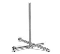 Viti M4 x 65 mm a testa capriata in acciaio inox con croce incassata Phillips Drive per cassetto del cabinet manopola tirare maniglia 10 pezzi