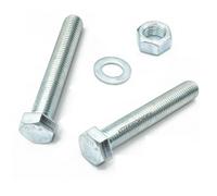 VITI M7 BULLONI IN ACCIAIO ZINCATO TESTA ESAGONALE COMPLETI DI DADO E RONDELLA