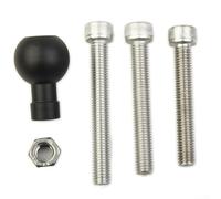 Viti M8 e 1 sfera manubrio morsetto base per moto, adatto per RAMB367U per supporti RAM, realizzato in lega di alluminio 6061