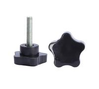 Viti metalliche 1-2 pezzi Vite a testa zigrinata a cinque stelle M8 M10 Maniglia manuale Viti a stella filettate Manopola di serraggio Vite per macchina(16mm,M8 (Head 38mm) 2pcs)