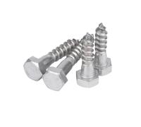 Viti metalliche 1/5 pezzi 304 in acciaio inossidabile, viti autofilettanti a testa esagonale esterna, bulloni autofilettanti per legno con testa esagonale esterna lunga e grande(70mm,M6(5Pcs))