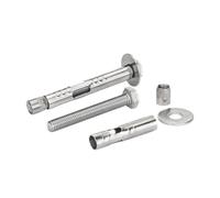 Viti Metalliche 1-5 Pezzi M6 M8 M10 M12 304 in Acciaio Inossidabile con Presa Esagonale Esterna per bullone di espansione, Vite di Ancoraggio per calcestruzzo(5PCS,M12x100)
