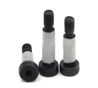 Viti Metalliche 1 pz M5 M6 M8 M10 Dia = 6 8 10 12mm Nero Acciaio al Carbonio Esagonale A Esagono Incassato cap Testa Spalla Cuscinetto a rulli Vite Bullone(30mm,M10 Shoulder dia12mm)