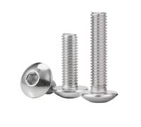 Viti metalliche 10/20/50 pezzi 304 acciaio inossidabile M3 M4 M5 viti a testa esagonale testa a fungo viti a testa esagonale(30mm,M3 (50pcs))