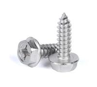 Viti Metalliche 10/20/50 pz 304 in Acciaio Inox Autofilettanti Vite Esagonale Croce Flangia Esagonale Viti a Testa Croce Chiodo di Legno M3 M4 M5 M6(M5x12 20pcs)