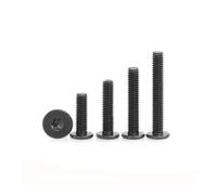 Viti Metalliche 10/20/50pcs Nero in Acciaio al Carbonio in Acciaio Inox 304 M2 M2.5 M3 M4 M5 M6 CM a Sei lobi Ultra Sottile Piatto Wafer Vite A Testa Vite (Color : Black Stainles Steel, Size : M5x25