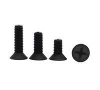 Viti Metalliche 10/20/50pz M3 M4 M5 M6 Vite a Testa Svasata Piatta con Filettatura metrica, Nera, Bianca, in Nylon, plastica, Cross, bullone(Black,8MM_M5 10PCS)