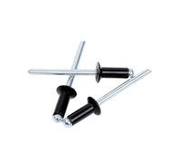 Viti metalliche 30/50 pezzi Rivetti ciechi svasati neri Rivetti in alluminio Tipo aperto 3,2 mm 4,0 mm 4,8 mm(50Pcs,3x8 mm)