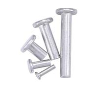 Viti metalliche 50/100/200 pezzi Rivetti in alluminio a testa piatta M2,5 M3 M4 solidi rotondi autobloccanti Bullone for chiodi (8 mm, M4-(50 pezzi))(12mm,M4(50pcs))