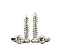 Viti metalliche 50-100 pezzi viti autofilettanti a testa tonda con croce in acciaio al carbonio nichelato M3 M3.5 M4(8mm,M3.5 (50pcs))