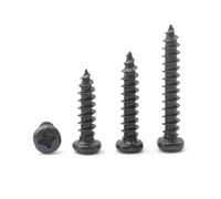 Viti Metalliche 50 Pezzi M1.7 M2 M2.3 Mini Viti autofilettanti a Testa cilindrica con Impronta a Croce in Acciaio Inossidabile 304 zincato Nero(8mm,M2 (50pcs))