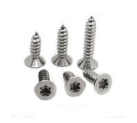 Viti metalliche 50 pezzi M2.6 M3 304 in acciaio inossidabile a sei lobi, testa svasata piatta, viti per legno autofilettanti(12mm,M3 50pcs)