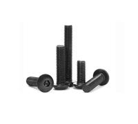 Viti metalliche 50 pezzi M2 M2.5 M3 304 acciaio inossidabile nero grado 10.9 testa esagonale bullone vite a bottone(10.9grade steel,6MM_50PCS M3)