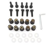 Viti Moto Kit Di Fissaggio Universale Per Parabrezza Da Moto Kit Di Fissaggio Per Cupolino Elementi Fissaggio Parabrezza Dado Per Bullone Rondella Vite(10 sets M6)