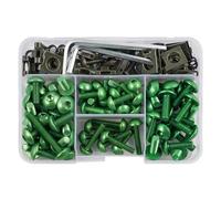 Viti Moto Per CBR600RR Per CBR900RR Per CBR600F Per CBR1000F Per CBR650F Per CBR1100XX Kit 155 Elementi Fissaggio Moto Bulloni Dadi E Clip Viti Fissaggio Moto(Green)