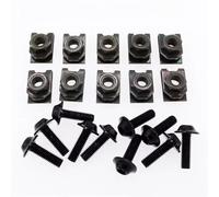 Viti Moto Universale 10Pcs Moto Scooter ATV Ciclomotore Vite Per Bullone E U Per Tipo Clip Con Dado Per M5 5mm Moto Elementi Di Fissaggio Viti