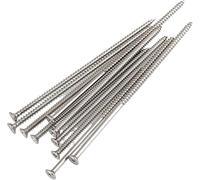 Viti Multiuso10 Pezzi M4 Testa Piatta Maschiatura Lunga Vite per Legno Croce in Acciaio Inossidabile Viti Autofilettanti Lunghe, M4, 110mm